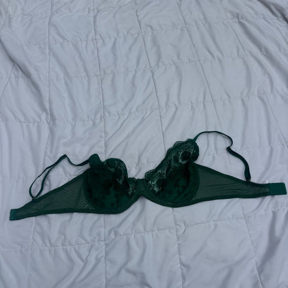 Green Lace Bra